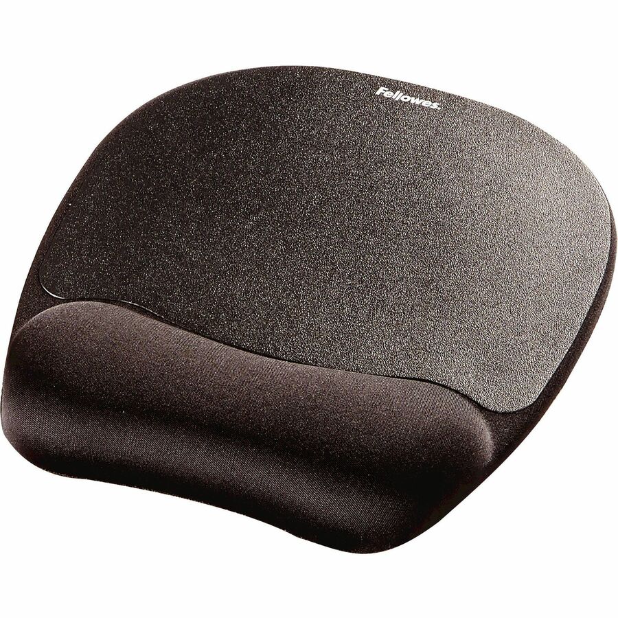 Fellowes. Fellowes&reg; Memory Foam Mouse Pad with Wrist Rest - Black (9176501)