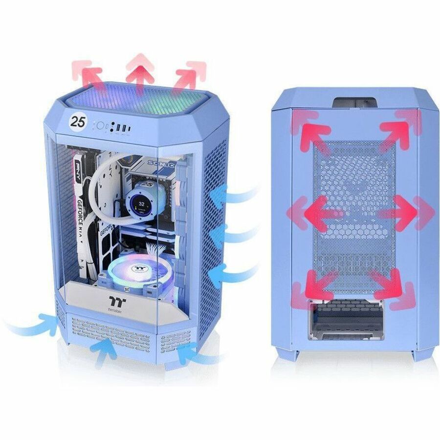 Thermaltake The Tower 300 Hydrangea Blue Micro Tower Chassis