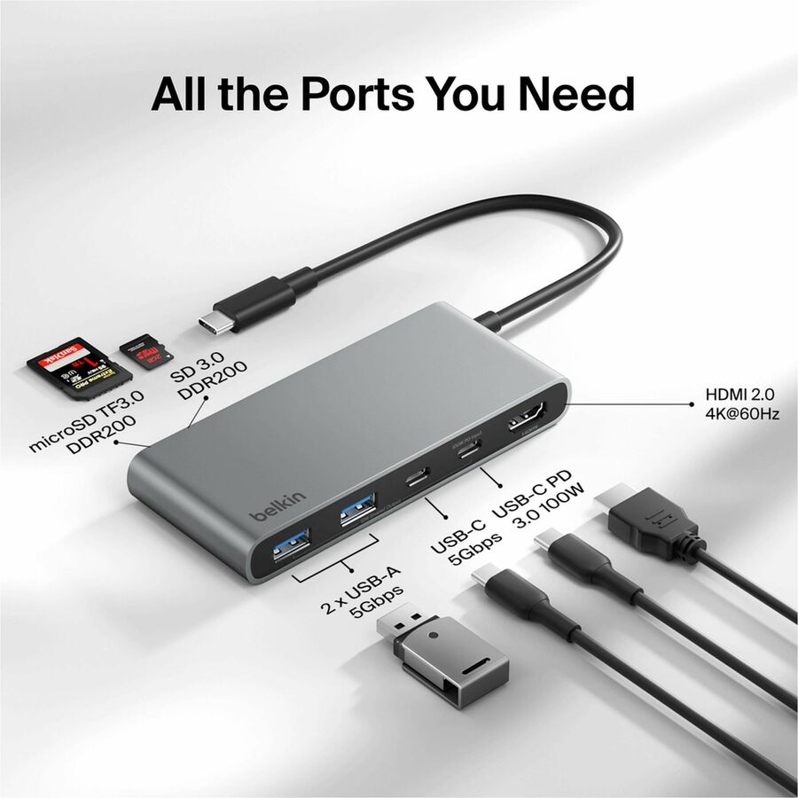 Belkin Connect 7-Port USB-C Hub with Dual USB-C Ports