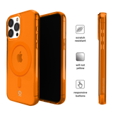 Neon Orange Clear iPhone Case