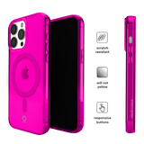 Neon Pink Clear iPhone Case