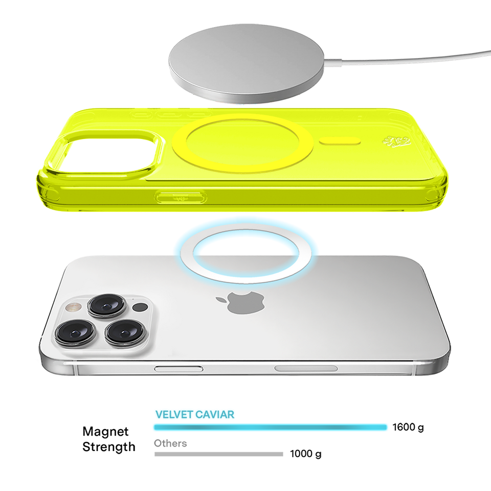 Neon Yellow Clear iPhone Case