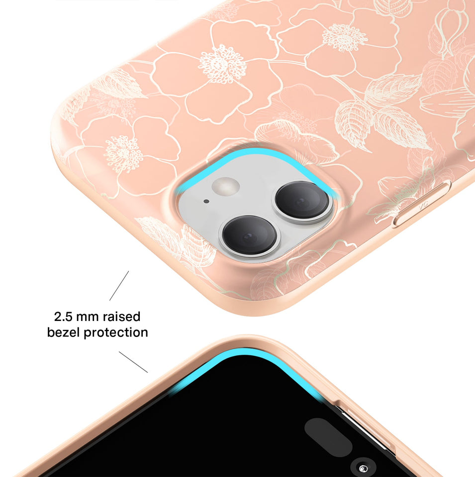 Peach Blossom Floral iPhone Case