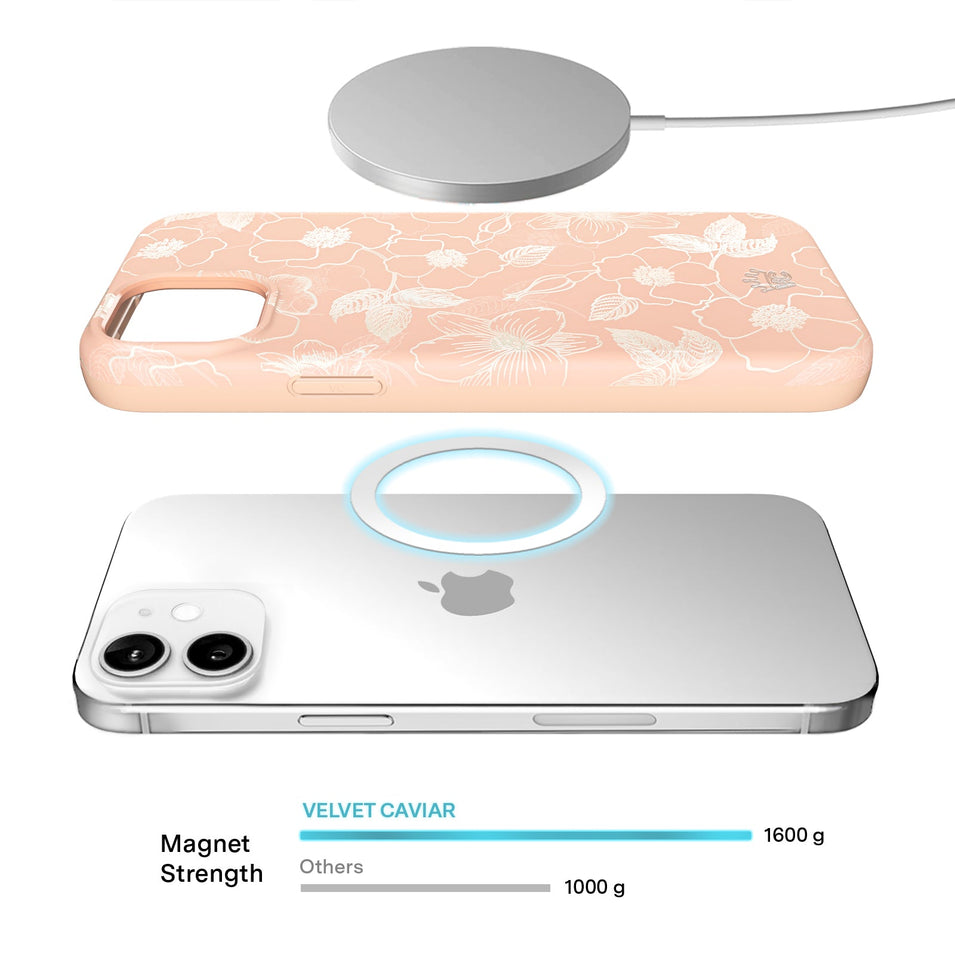 Peach Blossom Floral iPhone Case