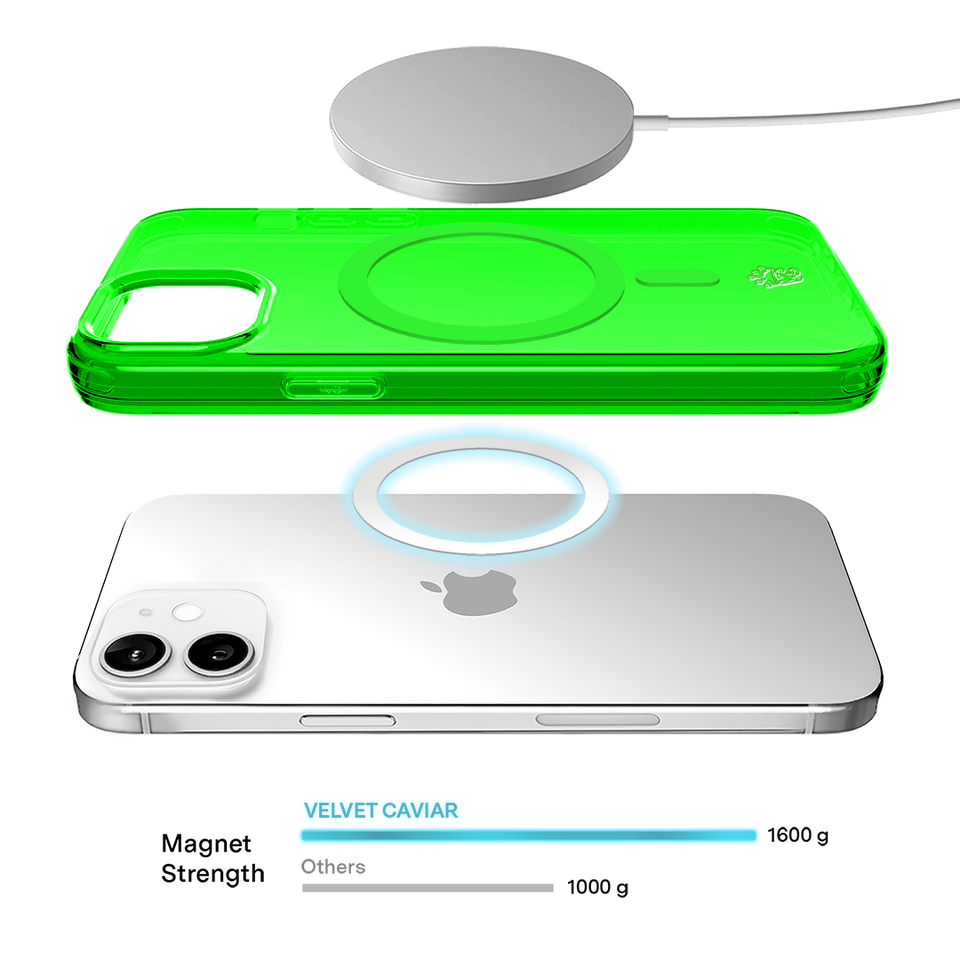 Neon Green Clear iPhone Case