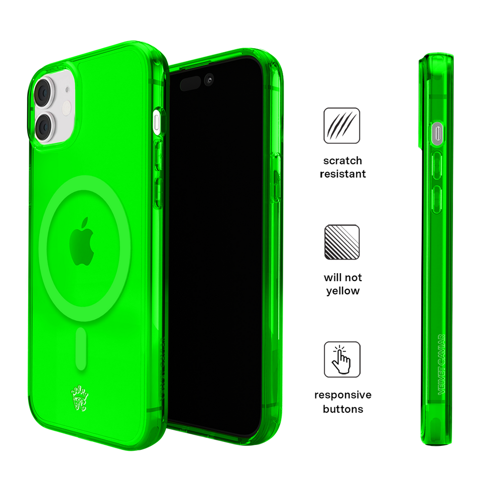 Neon Green Clear iPhone Case