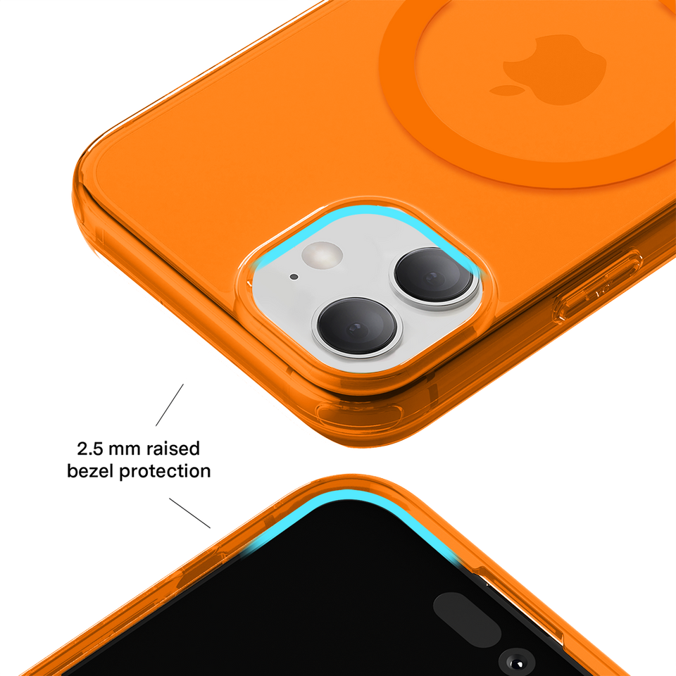 Neon Orange Clear iPhone Case