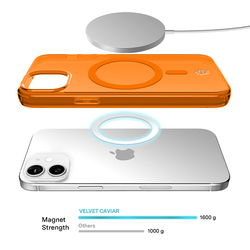 Neon Orange Clear iPhone Case