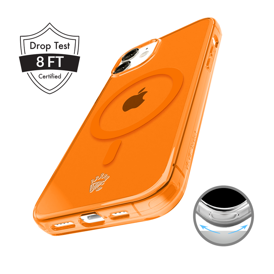 Neon Orange Clear iPhone Case