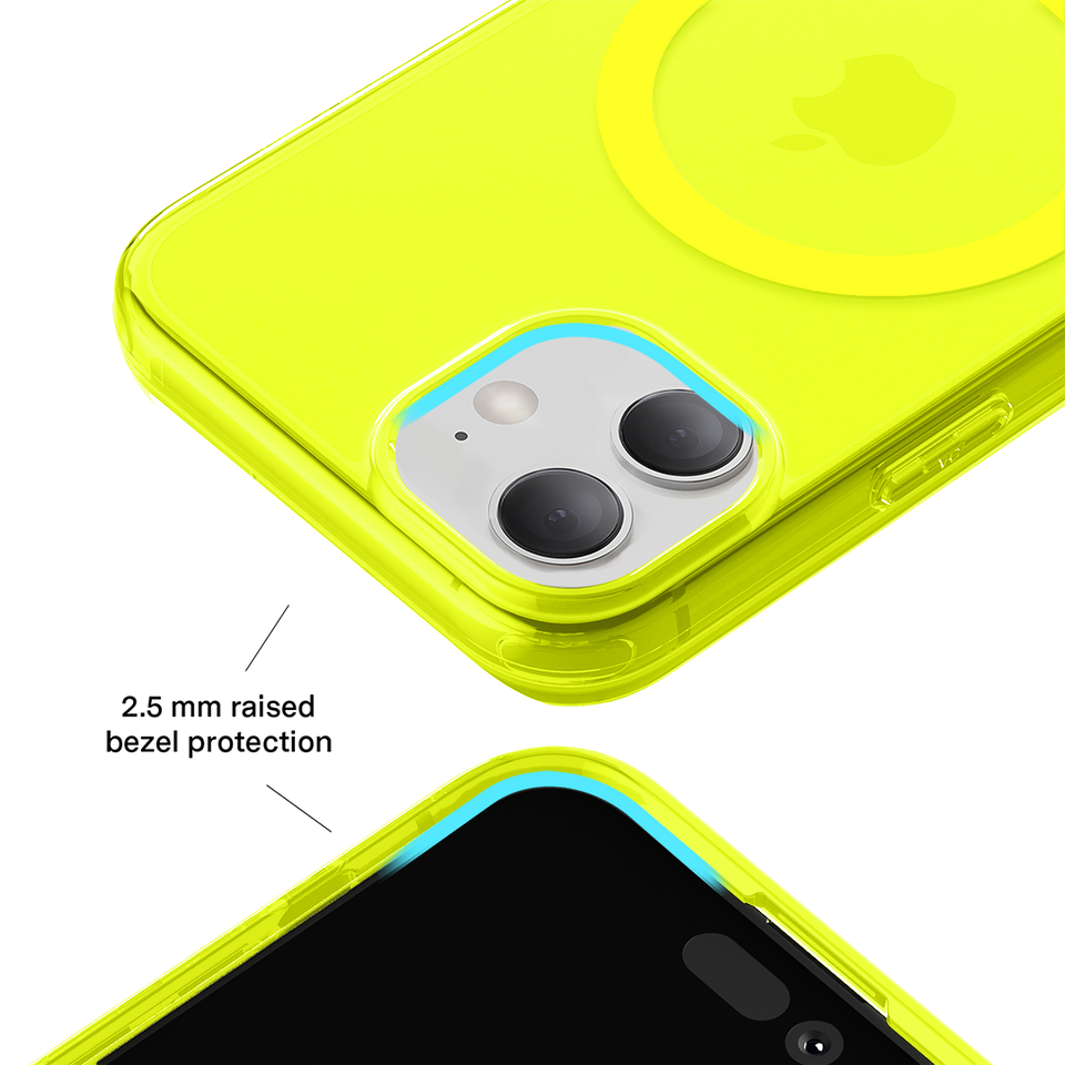 Neon Yellow Clear iPhone Case