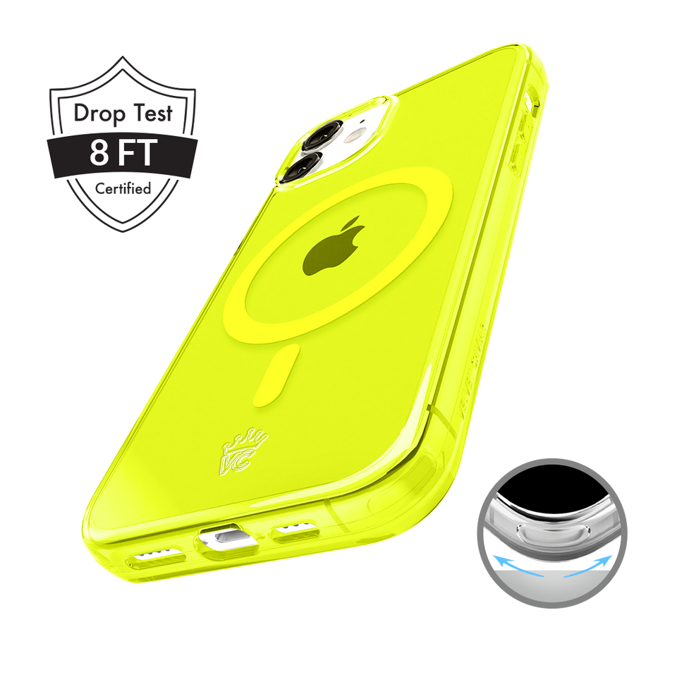 Neon Yellow Clear iPhone Case