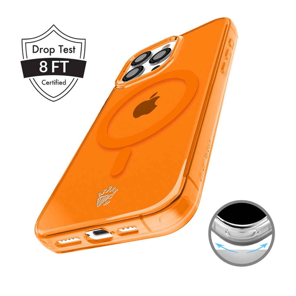 Neon Orange Clear iPhone Case