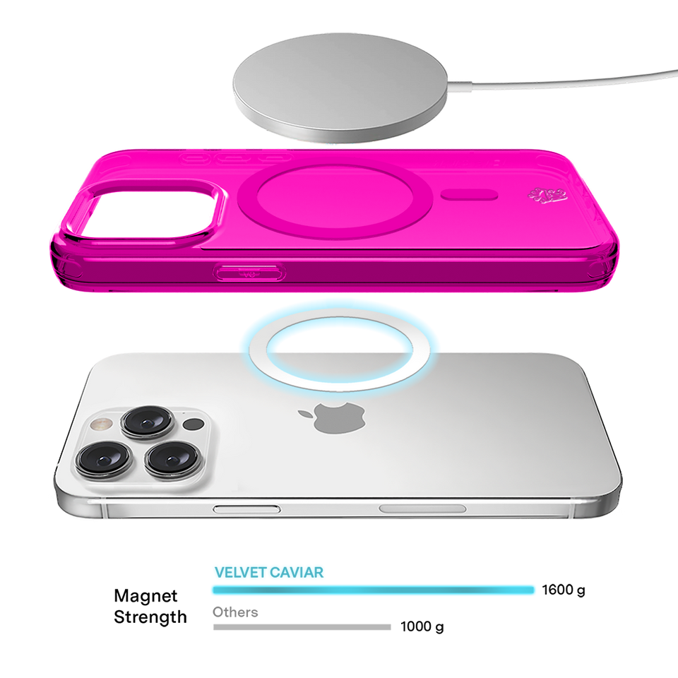 Neon Pink Clear iPhone Case
