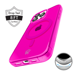 Neon Pink Clear iPhone Case