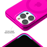 Neon Pink Clear iPhone Case