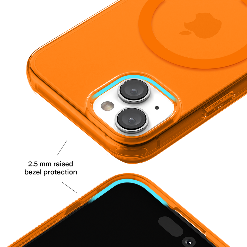 Neon Orange Clear iPhone Case