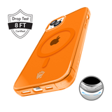 Neon Orange Clear iPhone Case
