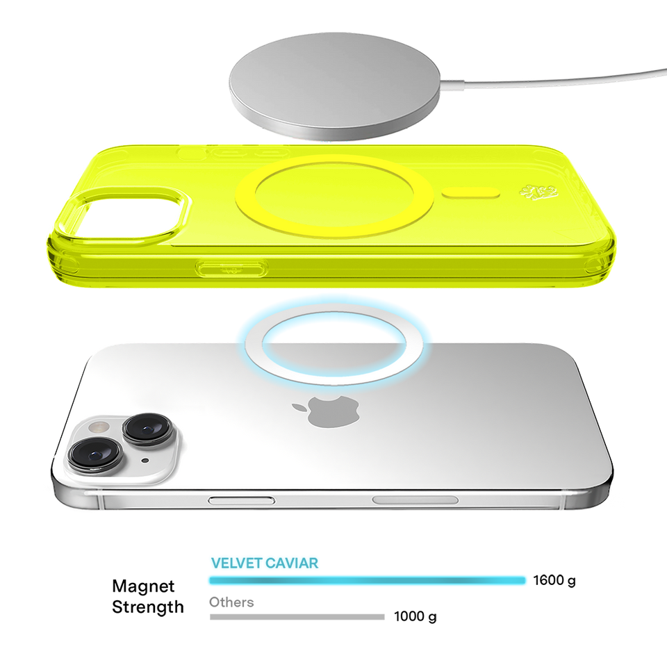 Neon Yellow Clear iPhone Case
