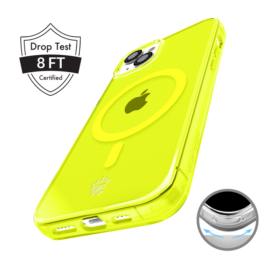 Neon Yellow Clear iPhone Case