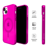 Neon Pink Clear iPhone Case