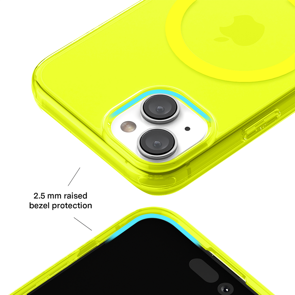 Neon Yellow Clear iPhone Case