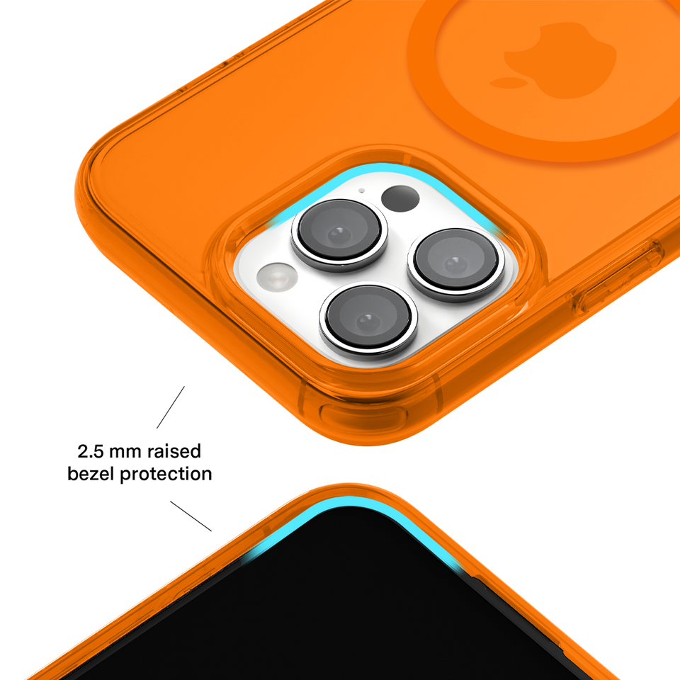 Neon Orange Clear iPhone Case