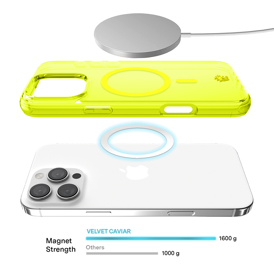 Neon Yellow Clear iPhone Case
