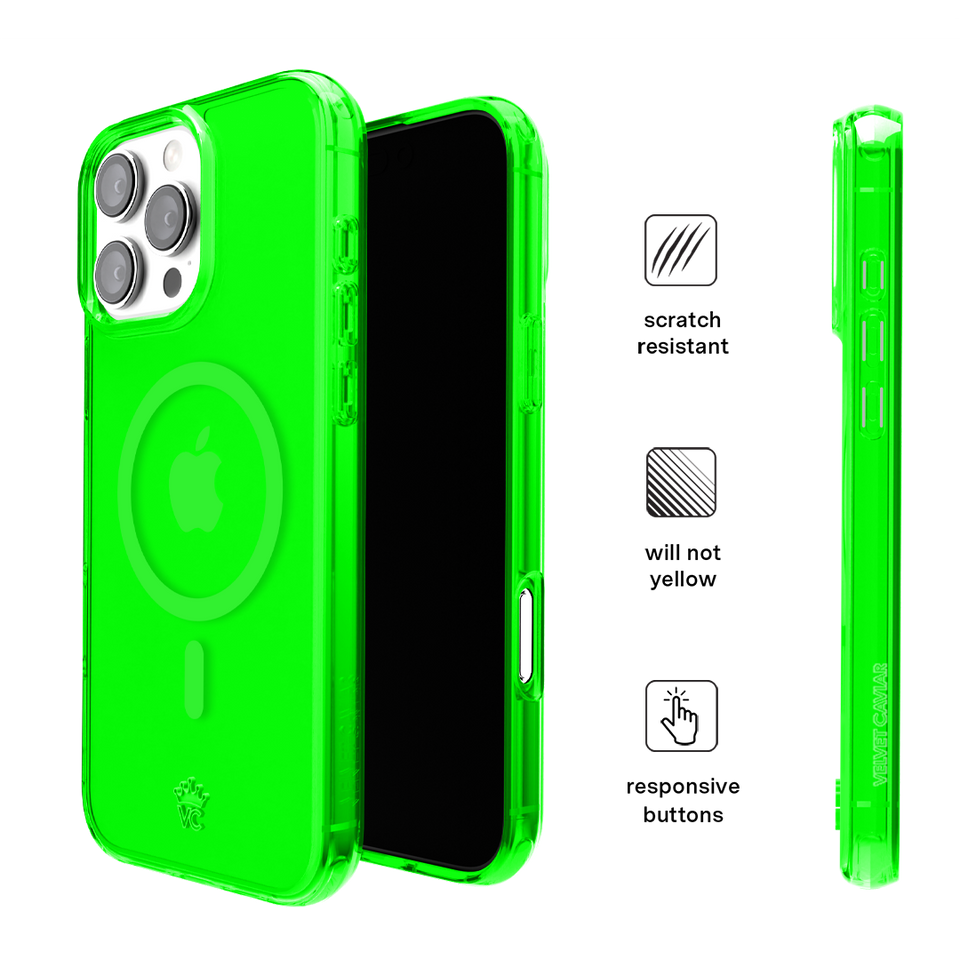 Neon Green Clear iPhone Case