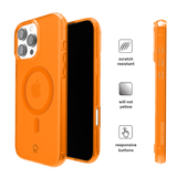 Neon Orange Clear iPhone Case