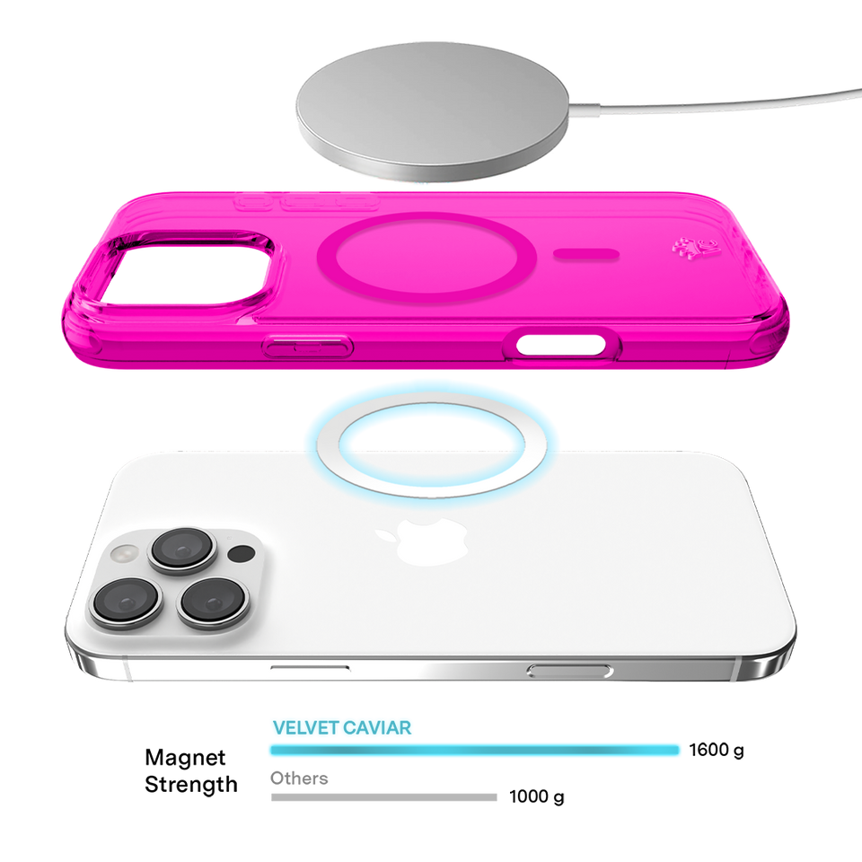 Neon Pink Clear iPhone Case