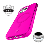 Neon Pink Clear iPhone Case