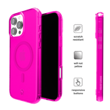 Neon Pink Clear iPhone Case