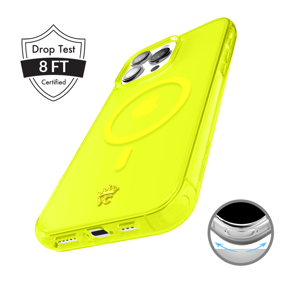 Neon Yellow Clear iPhone Case