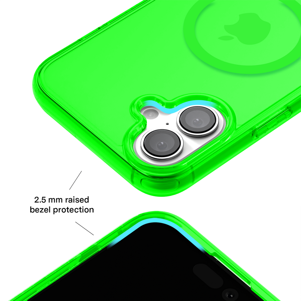 Neon Green Clear iPhone Case