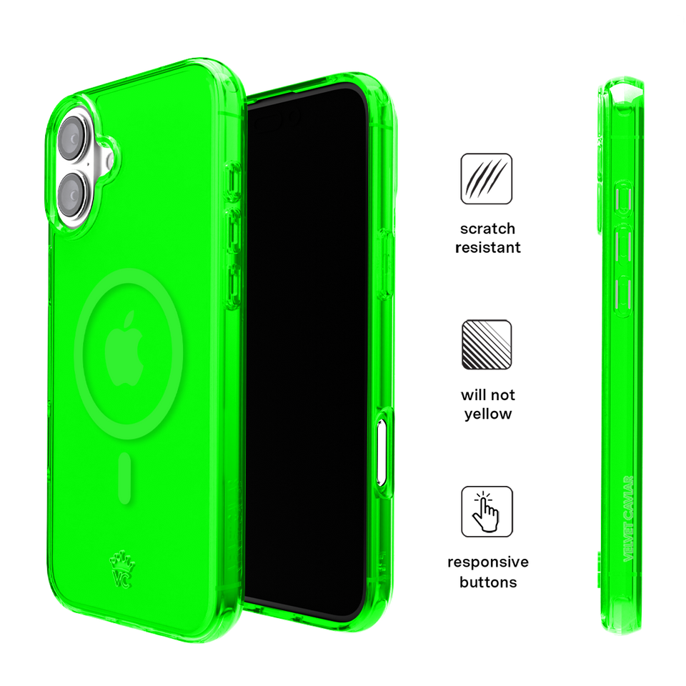 Neon Green Clear iPhone Case