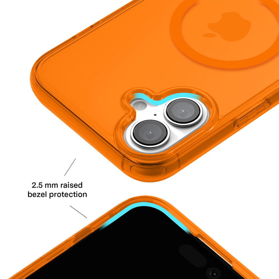 Neon Orange Clear iPhone Case