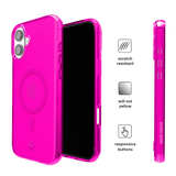 Neon Pink Clear iPhone Case