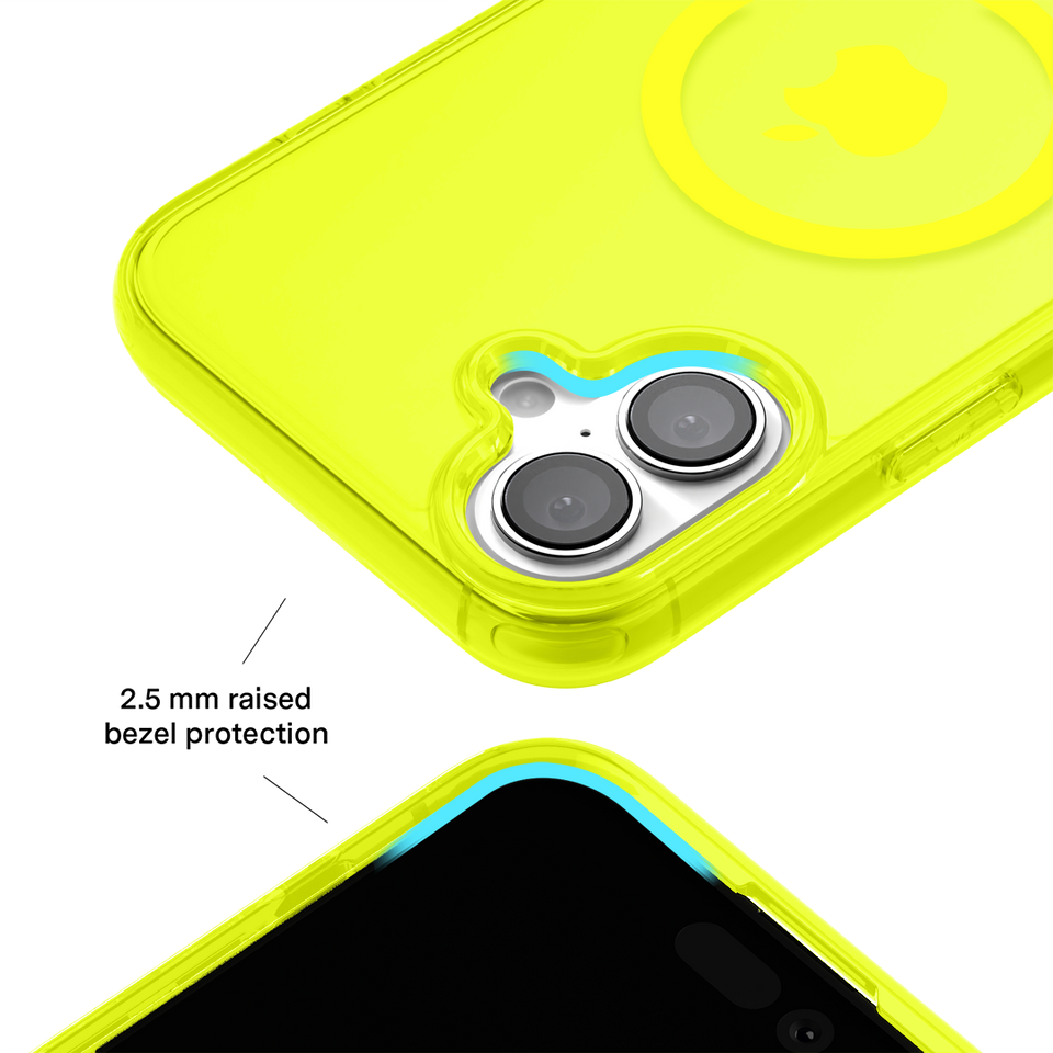 Neon Yellow Clear iPhone Case