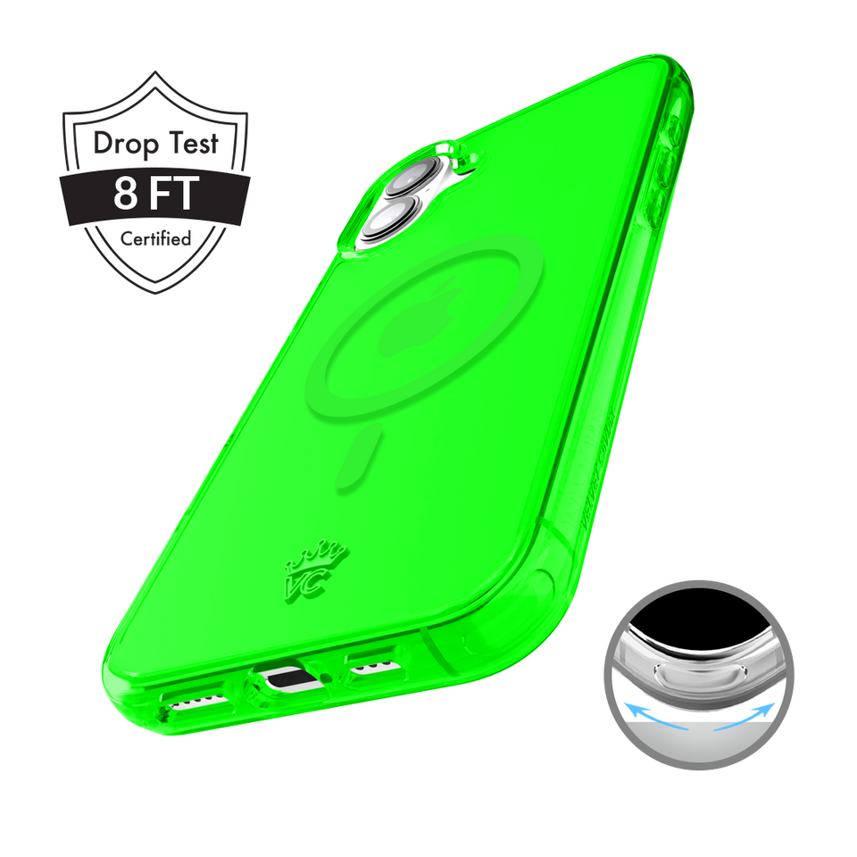 Neon Green Clear iPhone Case