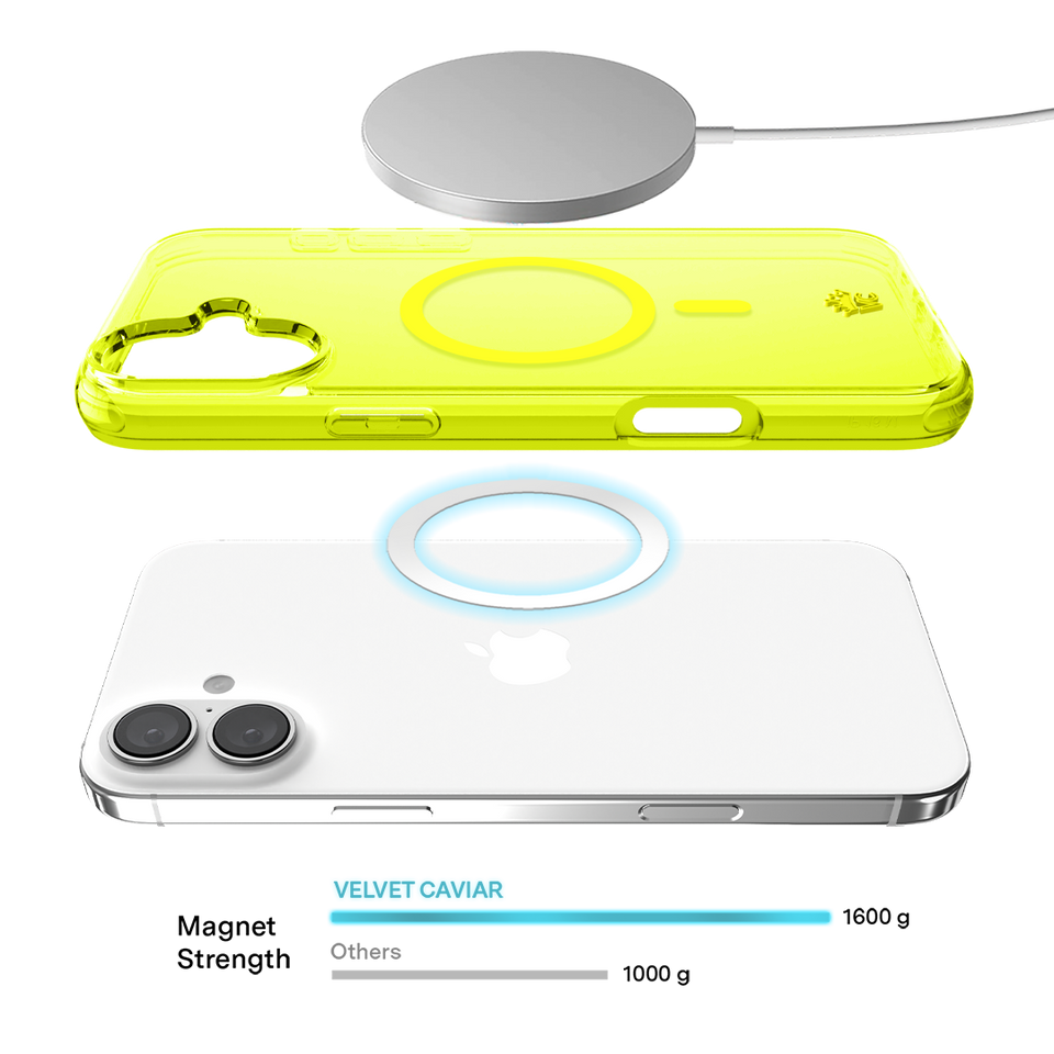 Neon Yellow Clear iPhone Case