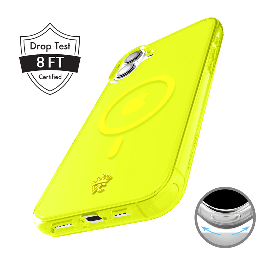 Neon Yellow Clear iPhone Case