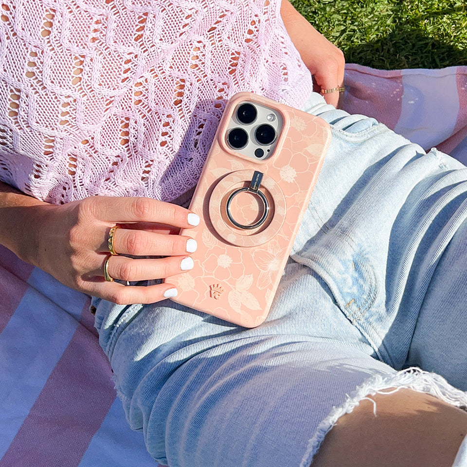 Peach Blossom Floral iPhone Case