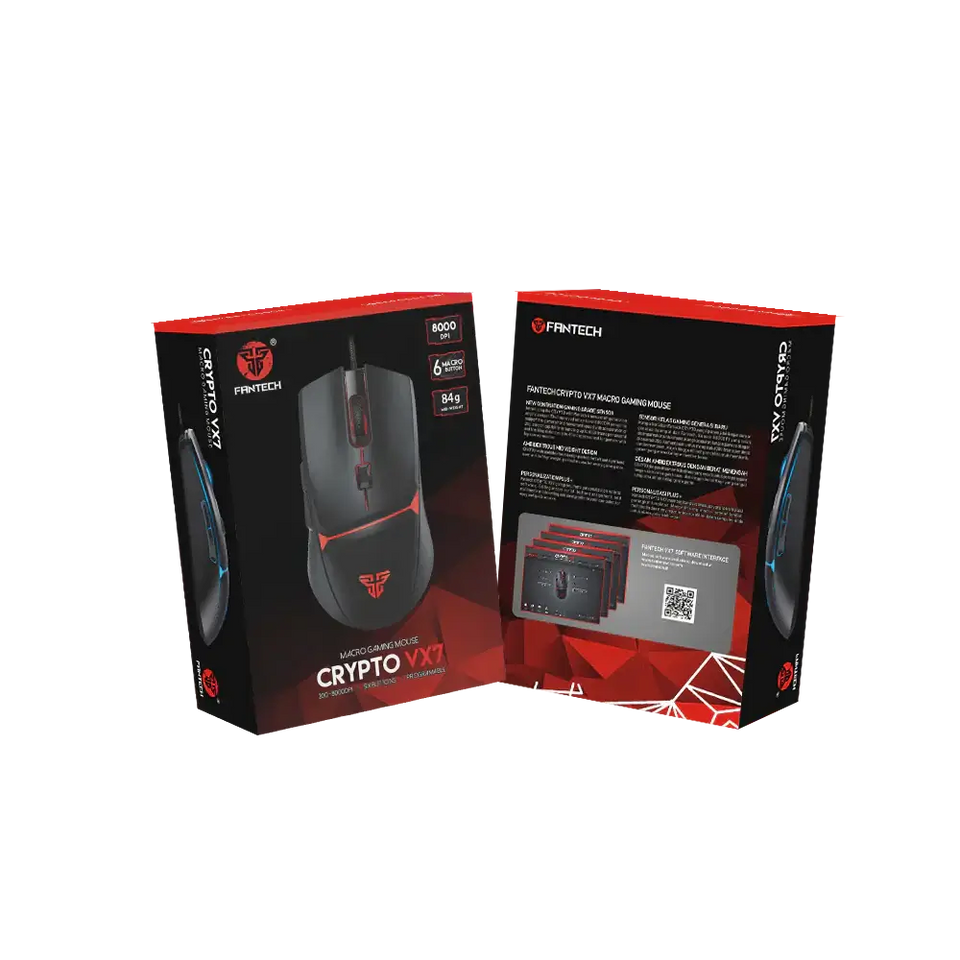 Fantech CRYPTO Wired Gaming Mouse Black (VX7)
