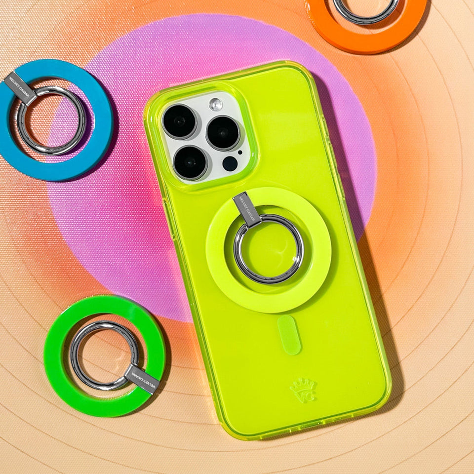 Neon Yellow Clear iPhone Case