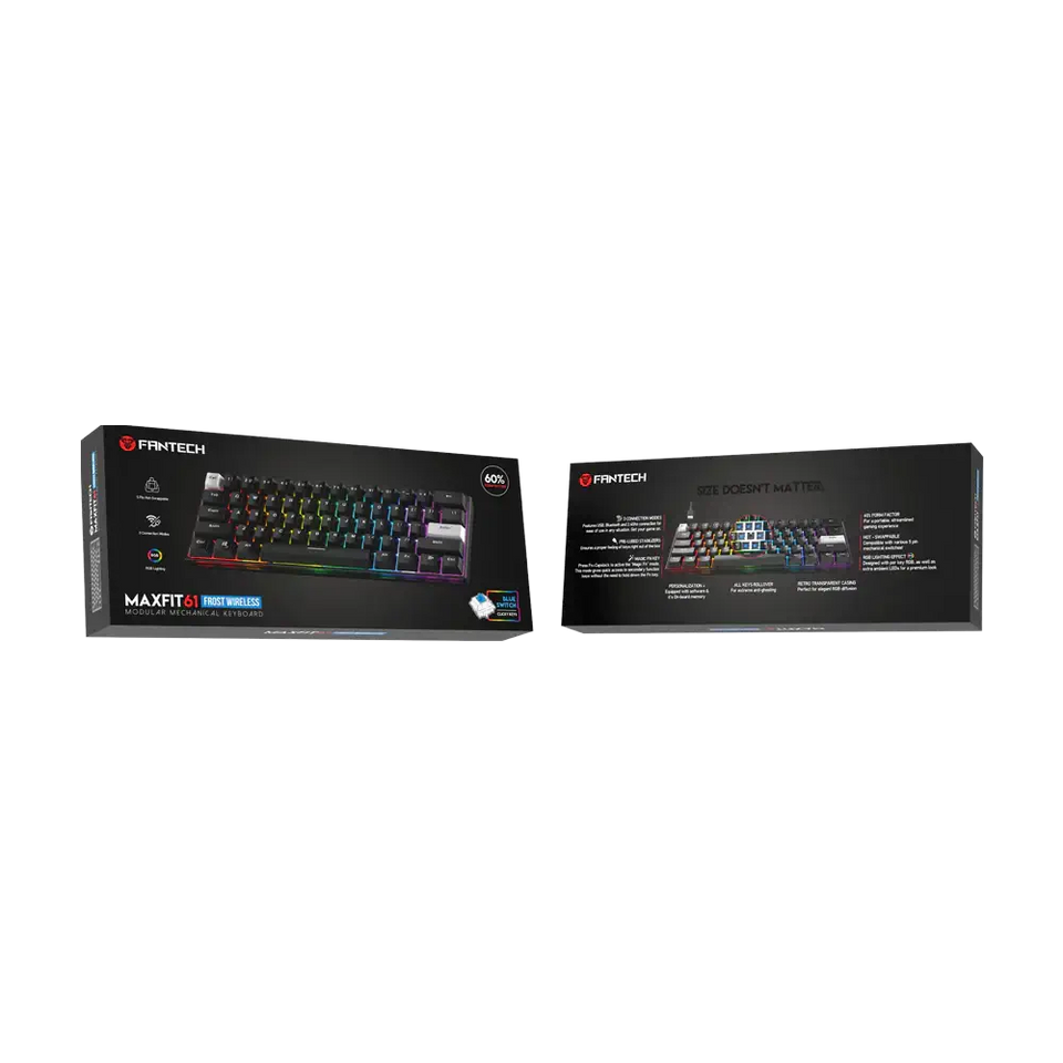 Fantech 60% RGB Mechanical Keyboard Black (MAXFIT61)