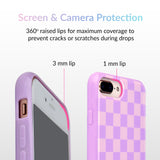 Checkered Lavender Nude iPhone Case