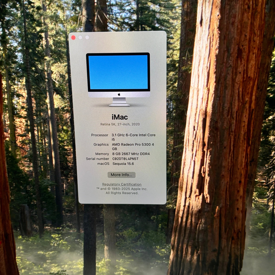 2019 Apple iMac 27 i5 3.1GHz 8GB RAM 256GB SSD Space Gray A2115