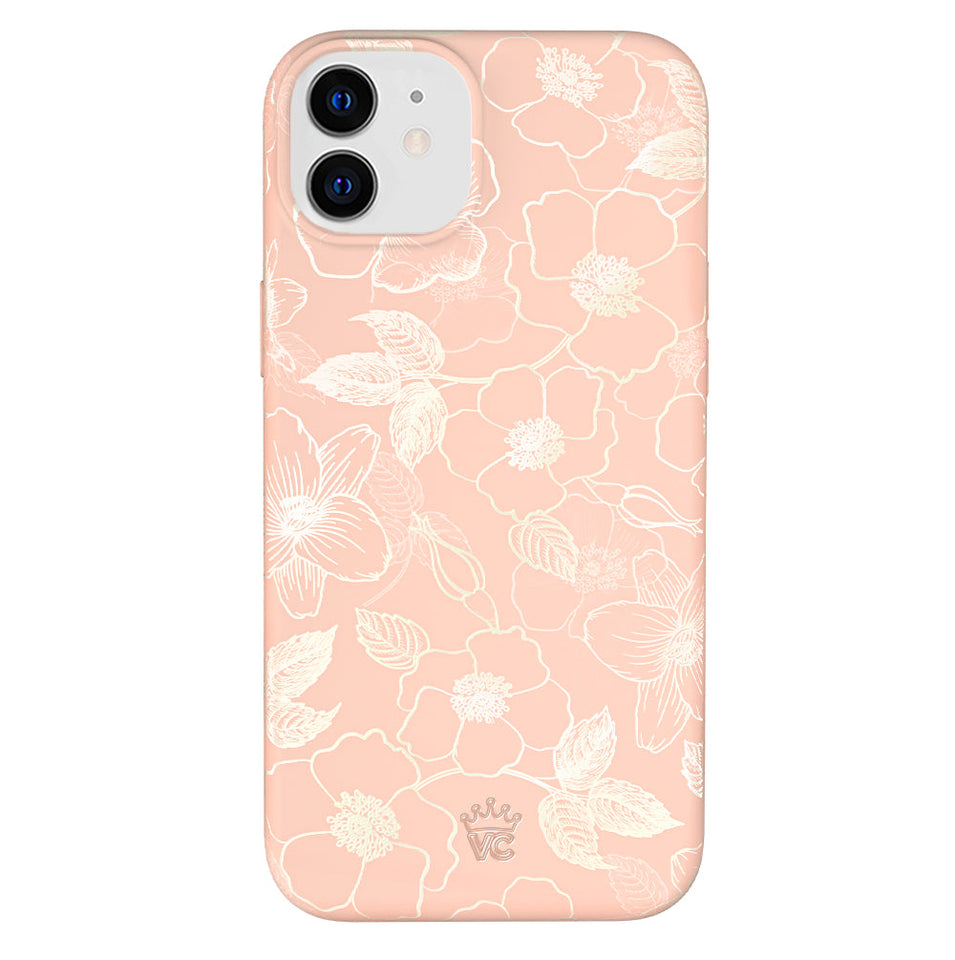 Peach Blossom Floral iPhone Case