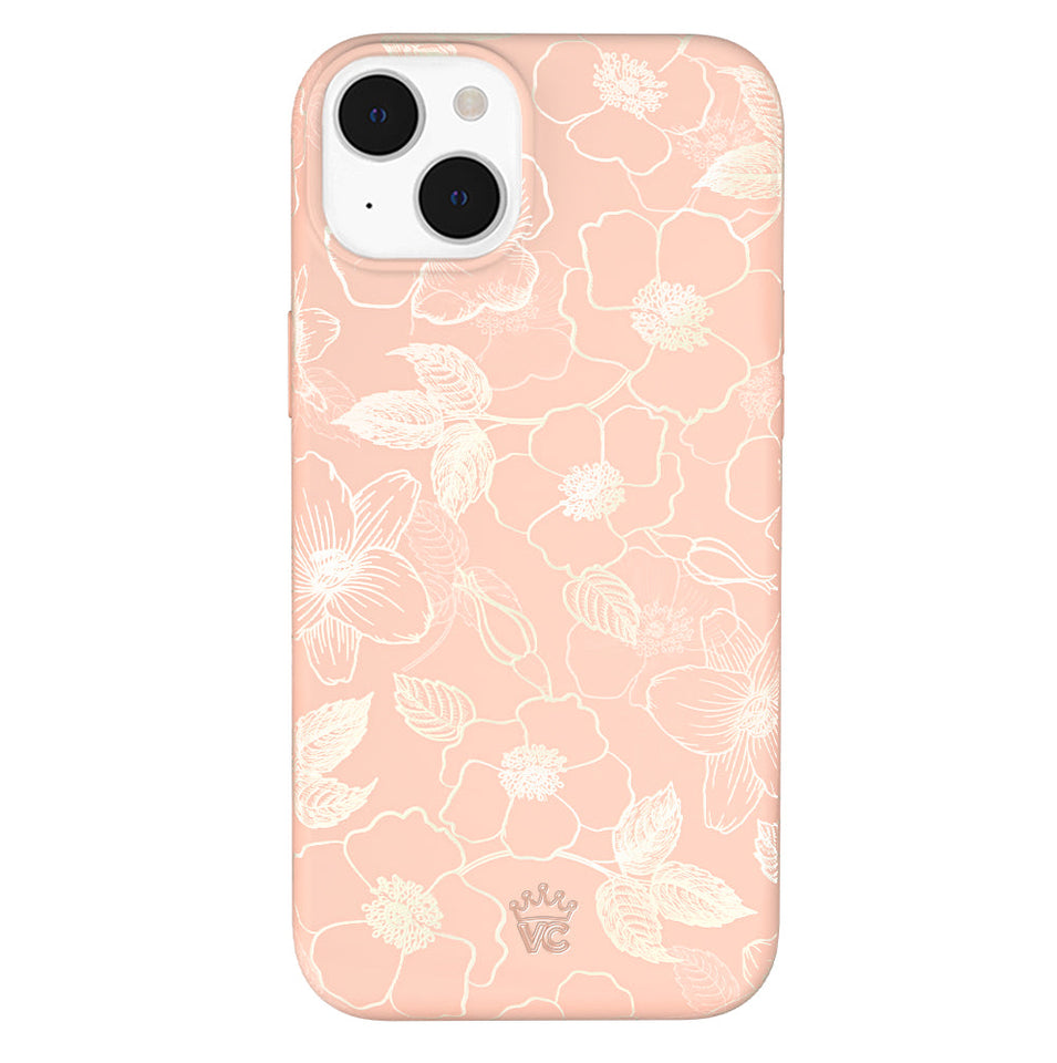 Peach Blossom Floral iPhone Case
