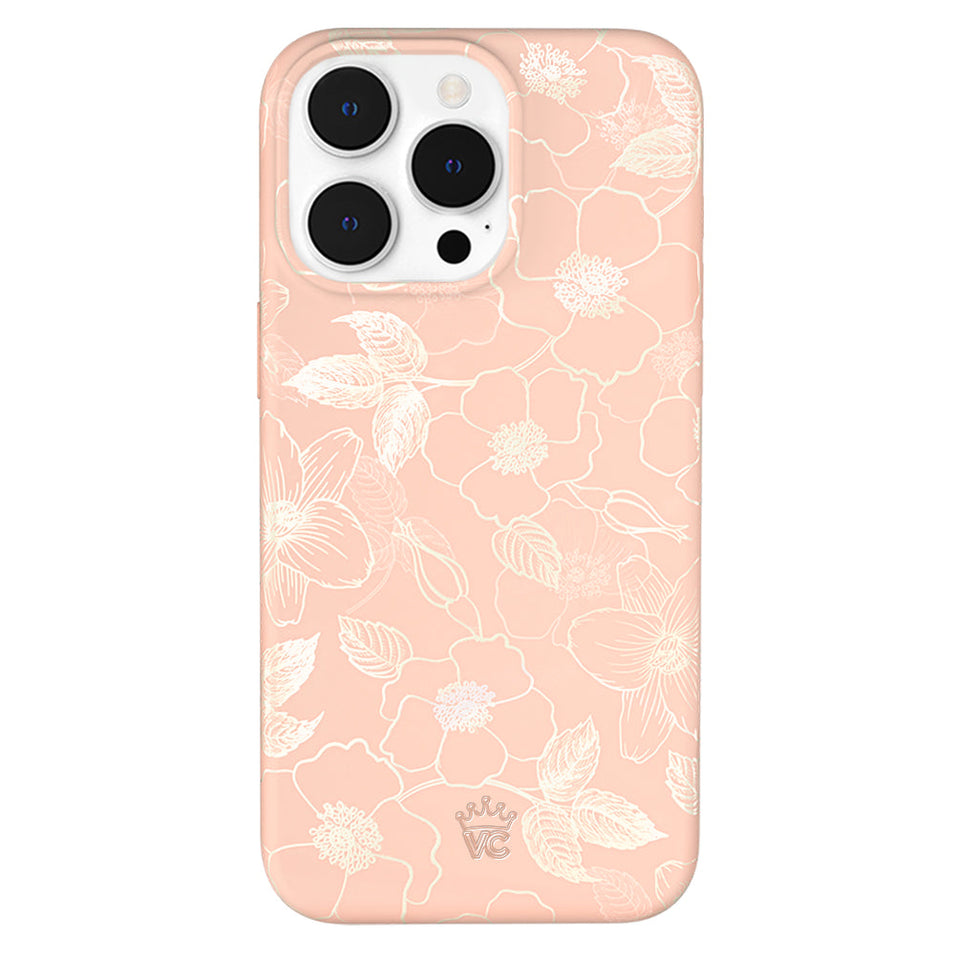 Peach Blossom Floral iPhone Case